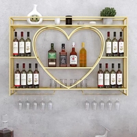 Décor mural lumineux doré tendance, porte-vin suspendu pour chaise de salle à manger, métal antirouille 304, bar de nuit, refroidissement, rangement