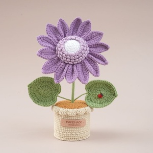 Flor Artificial de Girasol en Maceta de 23 cm, Hecha a Mano, para Decoración de Escritorio, Regalo para el Día <span class=keywords><strong>del</strong></span> Maestro - Product Image 4