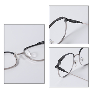 Nouvelles montures optiques carrées en métal <span class=keywords><strong>2023</strong></span>, grandes montures surdimensionnées, style professionnel, <span class=keywords><strong>lunettes</strong></span> pour hommes, myopie, hypermétropie, <span class=keywords><strong>tendances</strong></span> en matière de <span class=keywords><strong>lunettes</strong></span>, solides, anti- - Product Image 5