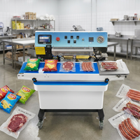 Scelleuse à bande continue Willita FC9 en acier inoxydable avec purge d'azote sous vide et imprimante jet d'encre TIJ pour sacs alimentaires