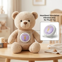 Haustier-Angstlöser: Herzschlag- und Vibrationsmaschine aus Plastik und Plüsch mit Bewegungsmassage-Modul für sensorisches Spiel und Baby-Beruhigung