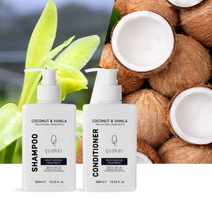 Qquaker Oem Mejor precio Productos para el cuidado del cabello Vainilla Leche de coco Champú y acondicionador Hidratante profundo Alisado del cabello - Product Image 3