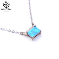 Collier ras du cou vintage en argent sterling 925 plaqué or pour femme avec pendentif en opale bleue véritable et moissanite, bijoux fins pour mariage
