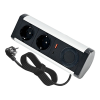 Prise électrique 3 alimentation chargeur USB pince de bureau amovible prise d'extension de puissance montée