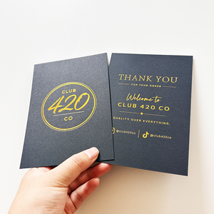 Impression <span class=keywords><strong>de</strong></span> cartes <span class=keywords><strong>de</strong></span> visite et <span class=keywords><strong>de</strong></span> cartes <span class=keywords><strong>de</strong></span> remerciement personnalisées <span class=keywords><strong>de</strong></span> haute qualité sur papier artistique avec dorure métallique et plastification - Product Image 5