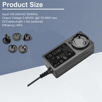 Adaptateur d'alimentation interchangeable 12V 6000mA 72W pour robots LED et machines IA, adaptateur secteur détachable 12V 3A AC/DC