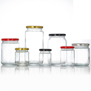 Großhandel Wiederverwendbare Luftdichte Lebensmittelgläser Klarglas Einmachgläser mit Metall-Schraubdeckel für Gelee, Milch, Olivenöl, Babynahrung - Product Image 2
