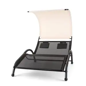 Yoho thiết kế mới nhất có thể điều chỉnh nhôm ghế bãi biển kim loại giải trí Lounger cho bãi biển công viên biệt thự sân căn hộ hồ bơi boong