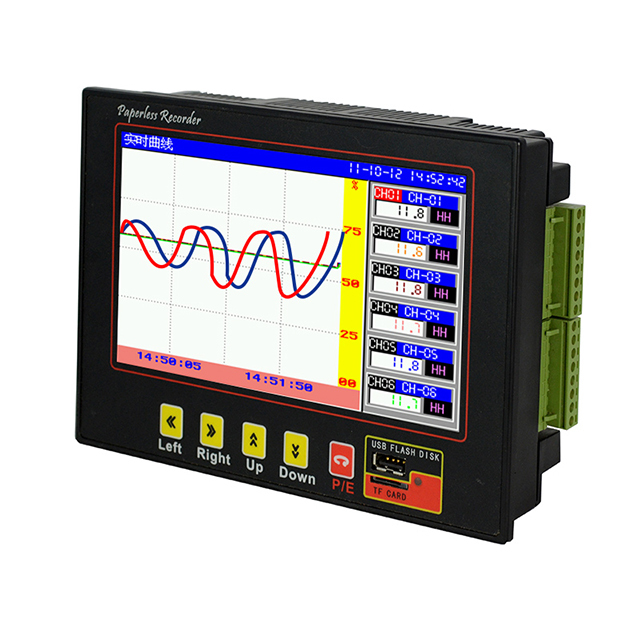 7 Inch Ethernet Paperless Temperature Recorder 6 Channel Industrial Data Logger With LCD Display for Process Monitoring