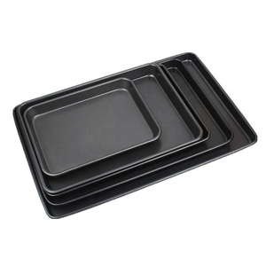 Plaque de cuisson rectangulaire épaisse en acier au carbone antiadhésive pour focaccia et gâteaux, idéale pour la cuisine - Product Image 1