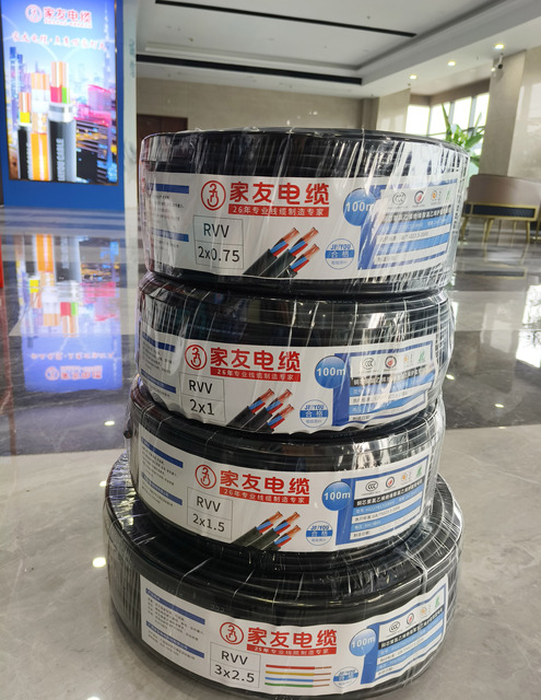 Copper Conductor Flexible Cable Two Cores Three Cores 0.75 1 1.5 2.5 4 6mm Electrical Cable Wire H05VV-F Power Cable