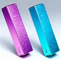Boîte d'emballage en papier kraft argenté laser brillant écologique personnalisé pour rouge à lèvres brillant à lèvres vernis à ongles produit cosmétique sans huile