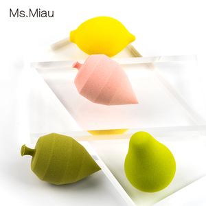 Du Lịch Xách Tay Vẻ Đẹp Trứng Miếng Bọt Biển Sáng Tạo Vẻ Đẹp Cao Su Miễn Phí Trái Cây Hình Dạng Chanh Đào Lê Bơ Trang Điểm Bọt Biển - Product Image 4