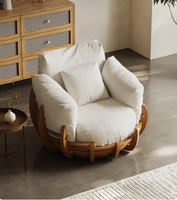 Rétro français américain luxe bois massif griffe de chat tissu canapé-lit ensemble lumière luxe Design petit appartement salon Villas