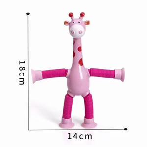 Jouets à ventouse pour bébé, girafe transformable, tube télescopique, jouets anti-stress extensibles, jouets éducatifs pour enfants - Product Image 5