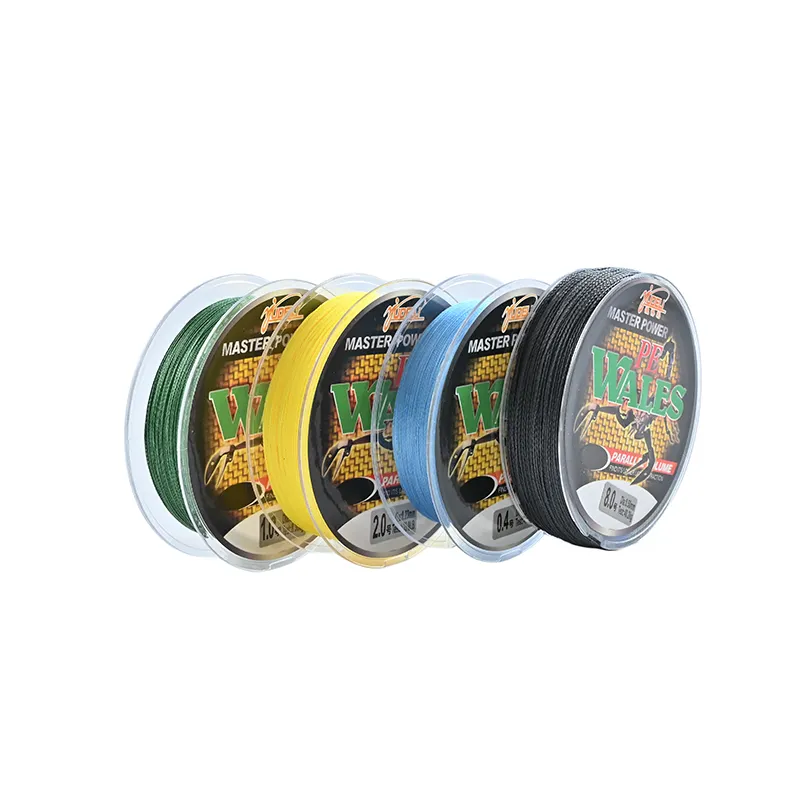 Yudeli 100m alta qualità intrecciata X4 PE linea di pesca 100% Tippet con alta resistenza e galleggiamento di galleggiamento per la pesca all'aperto