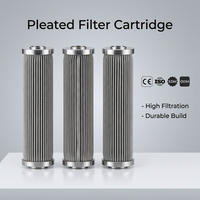 Élément filtrant plissé en acier inoxydable pour pièces de machine de fraisage, filtre à huile hydraulique haute efficacité 99%, fabrication OEM sur mesure, fourniture directe usine