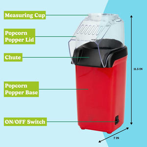 Máquina de Palomitas de Maíz Casera Estándar Europea, Totalmente Automática, Mini Expansor de Palomitas de Maíz, Pequeña Máquina de Palomitas de Maíz DIY, Eléctrica y con Sabor - Product Image 3