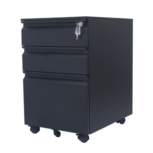 Meuble de rangement mobile moderne à 3 tiroirs pour bureau, armoire à roulettes A4/FC pour école, supermarché, vente en gros en métal - Product Image 2