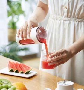 Fruit Juicer Popular <b>USB</b> Blender Juicer <b>Mini</b> Electric Portable Rechargeable Travel High Quality 400ml 10 Blades Pink - Product Image 4