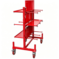 Chariot mobile robuste pour dévidoir de câbles, support de rangement pliable pour bobines de fils, chariot roulant pour matériaux, installation électrique