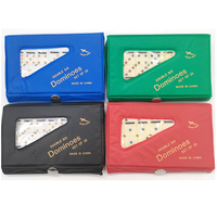 Jouets de table pour enfants en gros, logo personnalisé, jeu de 28 dominos double six, souvenirs, dominos personnalisés
