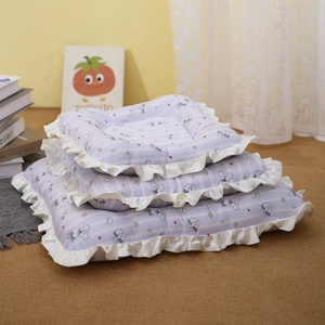 Spring Summer Ice Silk Pet Mat with Soft Cute Lace Edges Square Cartoon <strong>Dog</strong> Bed Pattern <strong>Cooling</strong> <strong>Pad</strong> for Cats &amp; <strong>Dogs</strong> - Product Image 6