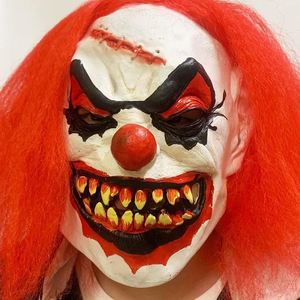 Máscara de Payaso de Pelo Rojo para Halloween, Venta al por Mayor, para Bromas, Decoración de Exterior para Fiestas y Eventos - Product Image 2