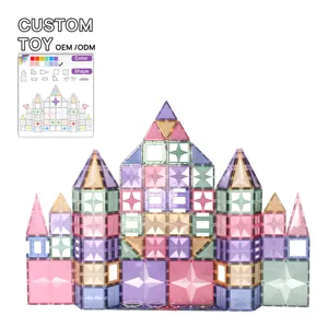 MNTL High Quality 108pcs Castle Magnet Tiles Building Blocks STEM Educational Toys For Kids CPSC CE EN71 ASTM