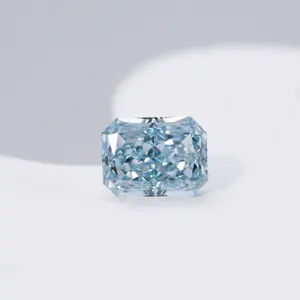 Diamante de diamante azul intenso radiante de 8 cvd diamante de quilates grande