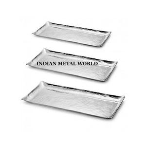 Designer Decorative <b>Tea</b>/Coffee <b>Tray</b> Superior Quality Large Size Aluminium Food <b>Tray</b> For Home and Kitchen Use - Product Image 5