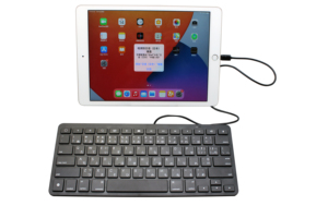 <span class=keywords><strong>Clavier</strong></span> à membrane filaire USB 78 touches certifié MFi pour IPad 5 ou versions ultérieures avec prise - Product Image 3