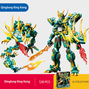 Biến Hình Xây Dựng Khố<span class=keywords><strong>i</strong></span> Câu Đố Lắp Ráp Robot Mecha Khủng Long Vua <span class=keywords><strong>Kon</strong></span> 40 Mảnh Xây Dựng Đồ Chơ<span class=keywords><strong>i</strong></span> Cho Bé Trai - Product Image 2