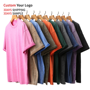 เสื้อยืดคอกลมทรงโอเวอร์ไซส์ผ้าคอตตอนถักคุณภาพสูง 100% หนัก 230 กรัม ล้างสีแบบวินเทจ ป้องกันการเป็นขุย สำหรับผู้ชาย - Product Image 3