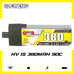 GAONENG GNB 1S 3.8V HV 380MAH 90C A30 Plastic Head <b>RC</b> LiPo Battery Mini Quads FPV DRONE Emax NanoHawk - Product Image 2