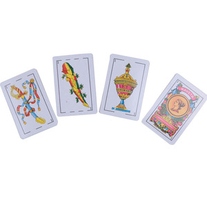 Jeu de cartes espagnoles personnalisées avec logo NAIPES imprimé, finition brillante, durable, écologique, en papier artistique imperméable, ensemble unique - Product Image 2