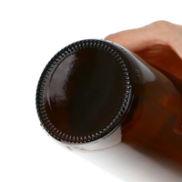 Botella de Vidrio Ámbar Premium de 750 ml para Cerveza/Bebidas, con Tapa Abatible/Tapa Corona, Resistente a Alta Presión, para Cervecería, Disponible en Stock