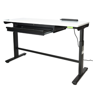 El mejor precio, banco de trabajo de altura ajustable, motor dual, estilo moderno, escritorio de pie de 168cm para la escuela, oficina, mesa de pie - Product Image 1
