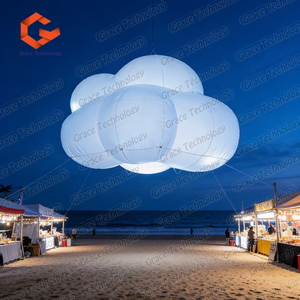Grand ballon nuage gonflable lumineux à LED, décoration, modèles de nuages gonflables pour parades, scènes, concerts et festivals - Product Image 2