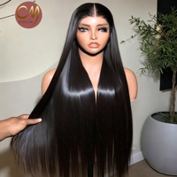 Peluca frontal de encaje invisible HD 13x6 sin pegamento, cabello virgen vietnamita sin procesar, liso natural, para mujeres afroamericanas