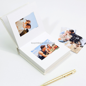 Carnet en lin <span class=keywords><strong>carré</strong></span> personnalisé avec texte imprimé et gaufré, reliure en tissu, couverture en lin, livre <span class=keywords><strong>vierge</strong></span>, mini <span class=keywords><strong>album</strong></span> <span class=keywords><strong>photo</strong></span> - Product Image 1