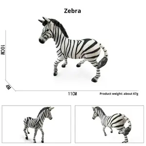 新しいリアルなPVC動物モデル野生の動物模型ゾウ牛ヒグマトラクションライオンシマウマ子供向け教育セット高シミュレーション玩具 - Product Image 3