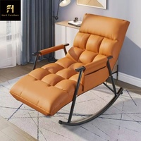 Nordique moderne Simple Cool gris et citrouille couleur salon canapés confortable velours salon bras canapé chaise