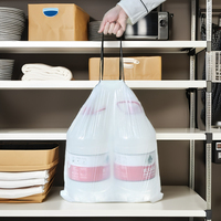 Sac à ordures ménager jetable en plastique à prix d'usine avec fermeture à cordon épaissi Portable en vente pour l'utilisation de l'emballage