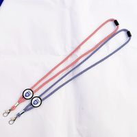 Özel Polyester Ağır Hizmet Tipi Jakarlı Halat Dokuma Boru Şeklinde İp Askıları Ayarlanabilir Epoksi Etiketli Rozet Emniyet Tokası Aksesuarları