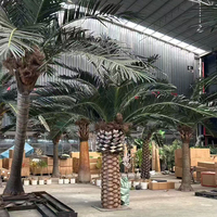 Arbre tropical artificiel personnalisé B1 ignifuge et résistant aux UV, grande fausse palmier/coqueille de coco pour l'aménagement paysager commercial