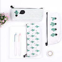 Fournitures de bureau scolaires, trousse à crayons en toile personnalisée avec fermeture éclair, trousse à crayons en tissu multicolores, boîte à crayons