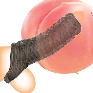 Penis Mouw Met Schroefdraad Herbruikbare Vergrotende Mouwen Dik, Realistisch Siliconen Zachte <span class=keywords><strong>Cock</strong></span> Sheath Seksspeeltjes Voor Heren Vergroter Singel Ring - Product Image 1