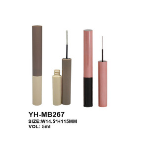 Vente en gros de contenants de maquillage en plastique fins de 5 ml pour mascara et eye-liner - Tubes cosmétiques miniatures vides avec emballage de pinceau fin - Product Image 2
