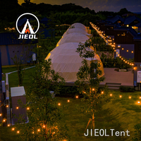 Tente de glamping 4-6 personnes Tente de dôme de glamping de 8m de diamètre Dôme de camping en PVC imperméable
